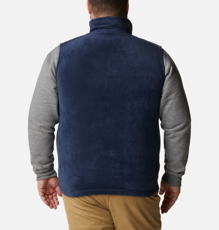 Men's Columbia Steens Mountain Fleece Vest Navy | Plus Size CA-X8C36